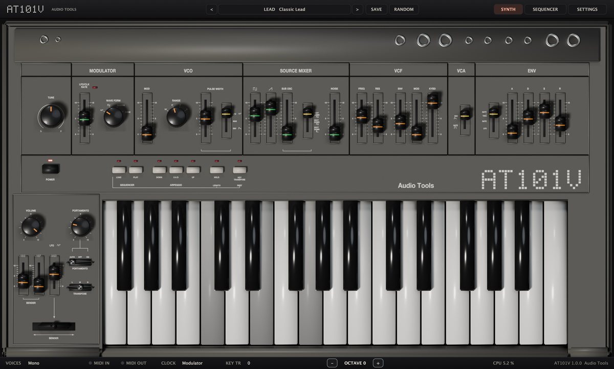 AT101V front panel and keyboard in grey