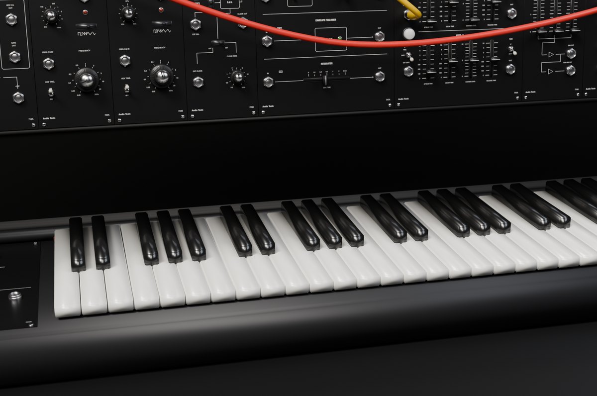 Un teclado duofónico.